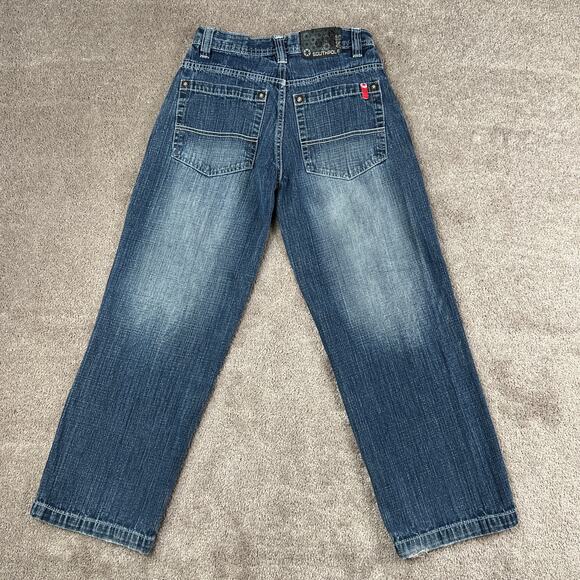 Dark Wash SouthPole Wide Leg Denim Jeans Size 14 Child South Pole 3180 - Picture 4 of 7